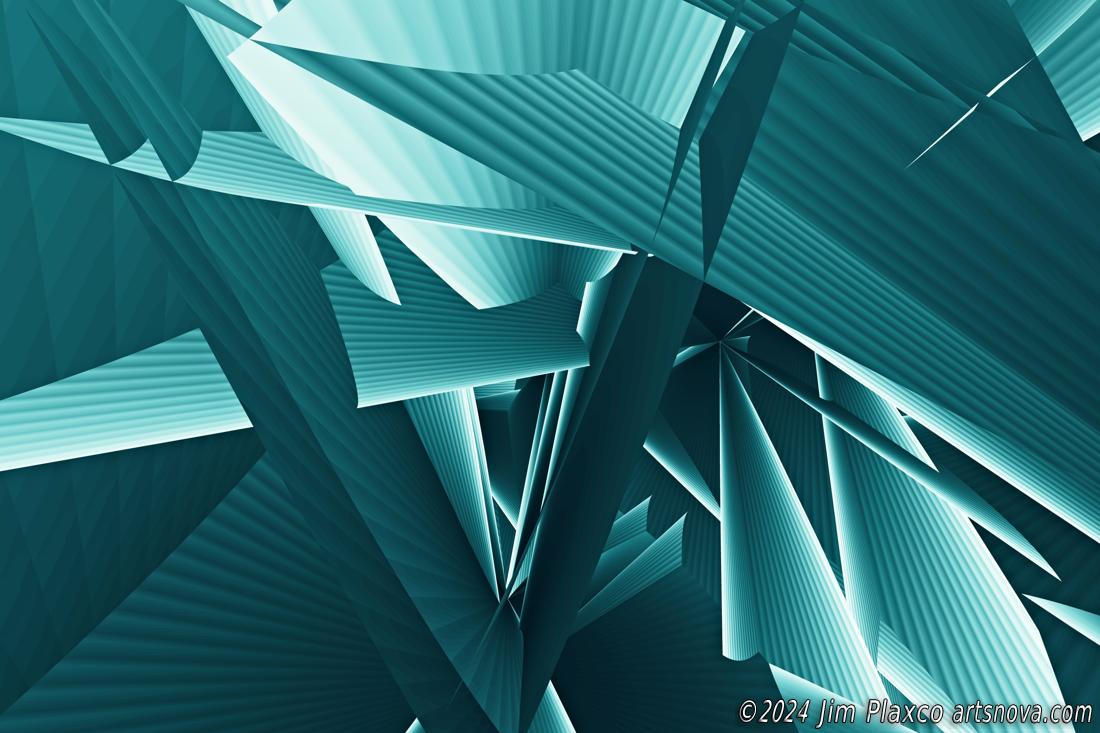 Folding Space Origami original digital art