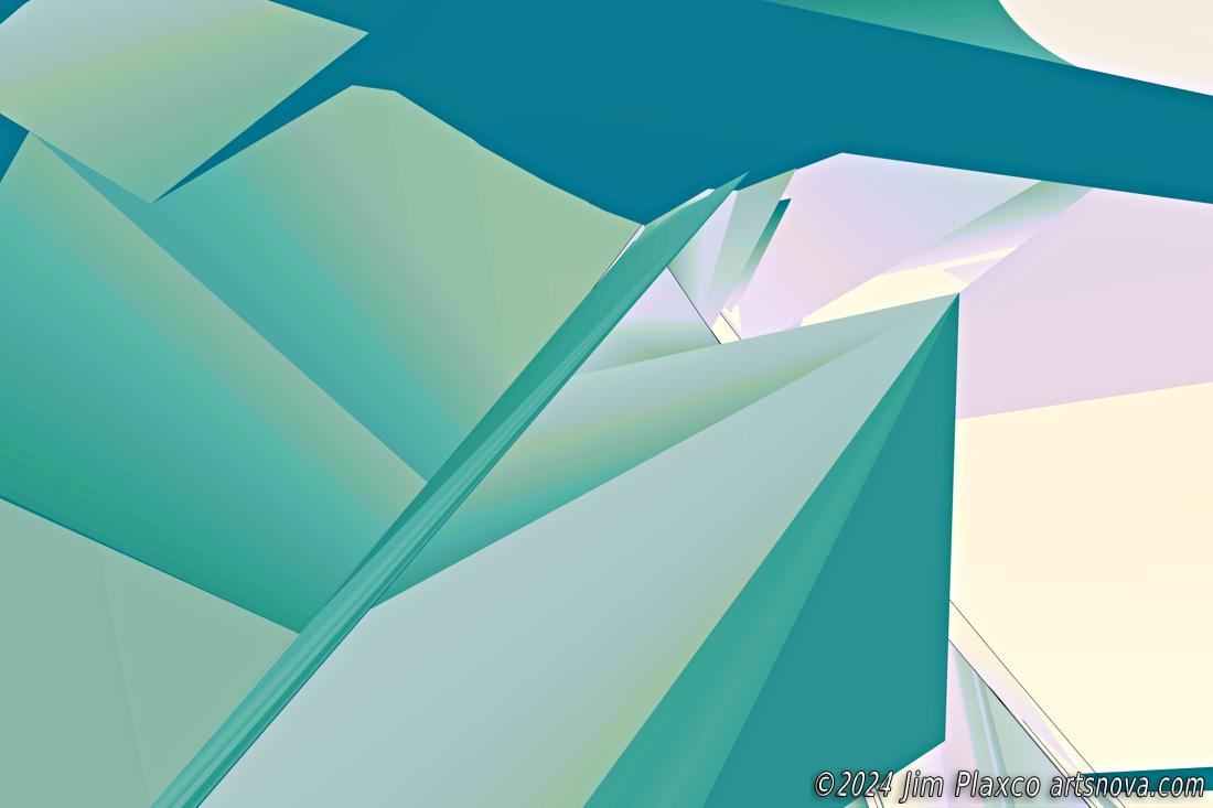 Polygonal Abstract Landscape original digital art