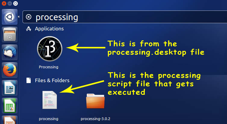 Search for Processing in Ubuntu Unity Dash