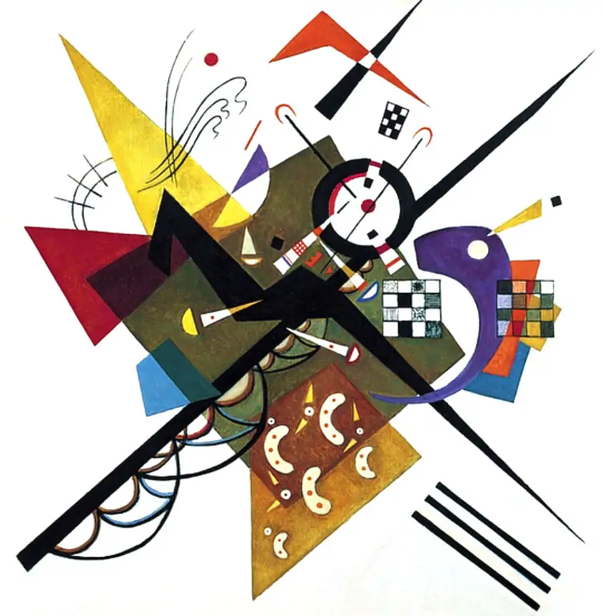 On White II by Wassily Kandinsky is an example of abstract geometric art