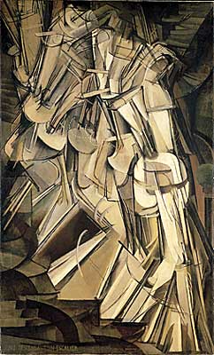 Marcel Duchamp Painting: Nude Descending a Staircase